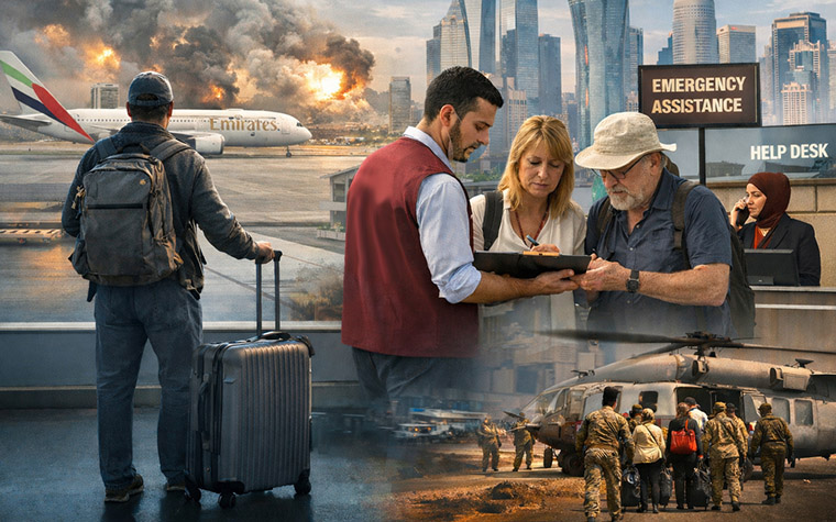 Airlines, destinations, and governments launch plans to assist travelers in the Middle East