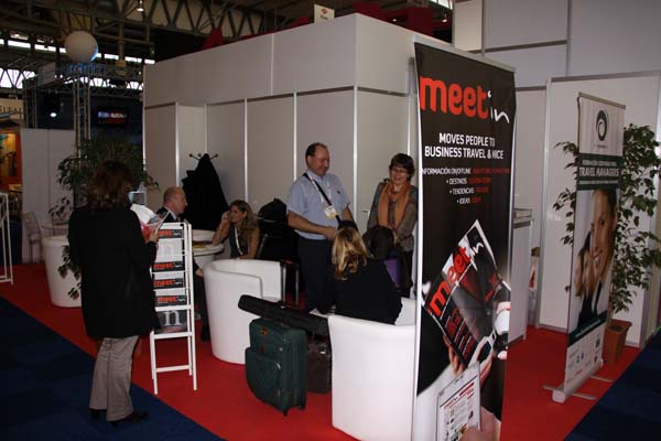 Stand de Forum Business Travel y meet IN en la feria EIBTM de Barcelona