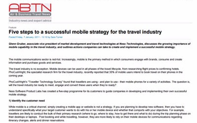 Five steps to a successful mobile strategy for the travel industry