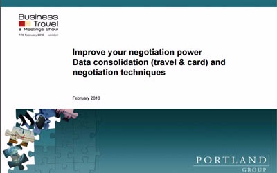 Improve your negotiation power Data consolidation (travel & card) and negotiation techniques