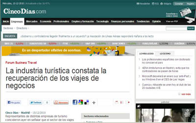 The travel industry notes recovery in business travel