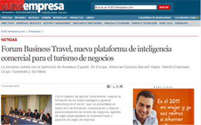Forum Business Travel, new business intelligence platform for business tourism