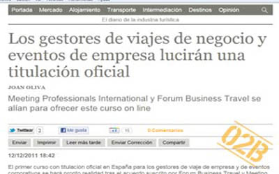 Business travel and corporate event managers will have an official qualification