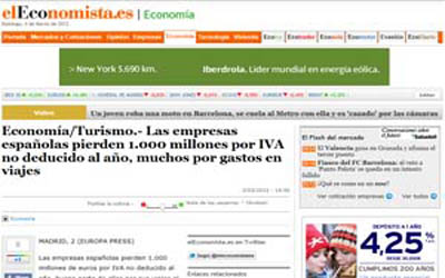 Spanish companies lose 1 billion euros in non-deducted VAT per year, many due to travel expenses