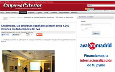 Annually, Spanish companies lose about 1,000 million in IV tax deductions.