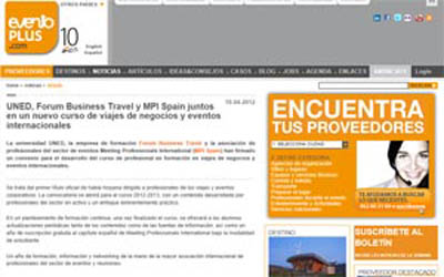 UNED, Forum Business Travel and MPI Spain together in a new course on business travel and international events