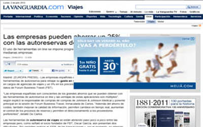 Companies can save up to 25% with travel self-bookings