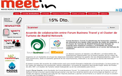 Collaboration agreement between Forum Business Travel and the Madrid Tourism Cluster Network