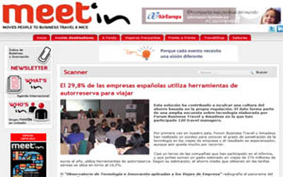 29.8% of Spanish companies use self-booking tools for traveling