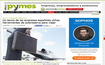 One third of Spanish companies use self-booking tools for traveling