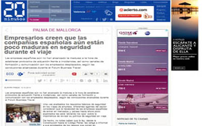 Businessmen believe that Spanish companies are not yet mature enough in terms of travel security