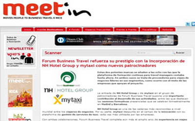 Forum Business Travel reinforces its prestige with the incorporation of NH and mytaxi as sponsors.