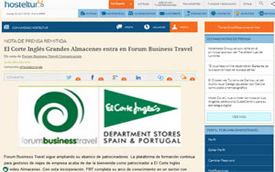 El Corte Inglés Department Stores joins Forum Business Travel