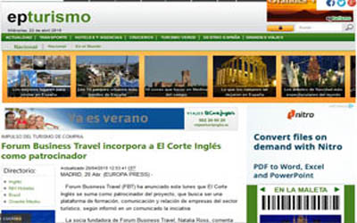 Forum Business Travel incorporates El Corte Inglés as sponsor