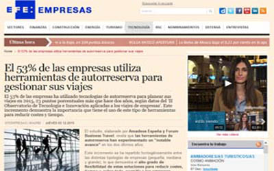 53% of companies use self-booking tools to manage their trips