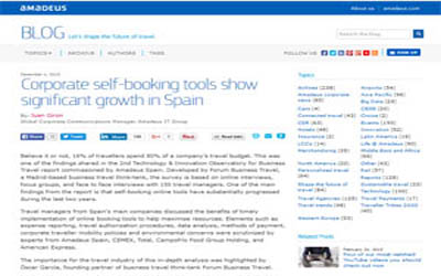 Corporate self-booking tools show significant growth in Spain