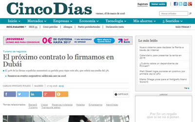 The next contract will be signed in Dubai.