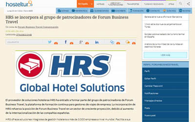 HRS joins the group of sponsors of Forum Business Travel