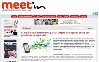 Mobile as a tool for the business traveler encounters security issues