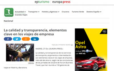 Quality and transparency, key elements in corporate travel