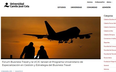 Forum Business Travel and the UCJC launch the University Program of Specialization in Travel Management and Tourism Management.