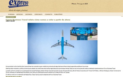 Forum Business Travel tells how we are going to fly from now on.