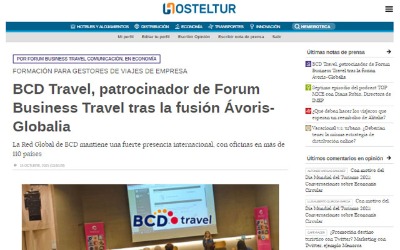 BCD Travel, sponsor of Forum Business Travel after Ávoris-Globalia merger