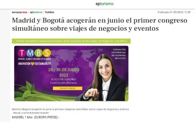 Madrid and Bogota to host the first simultaneous congress on business travel and events in June