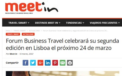 Forum Business Travel will hold its second edition in Lisbon next March 24