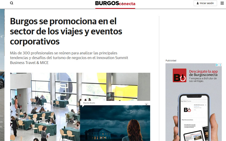Burgos promotes itself in the corporate travel and events sector