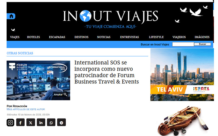 International SOS joins as a new sponsor of Forum Business Travel & Events